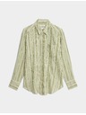 Marks & Spencer Prugasta košulja veličine maxi od čistog lana Marks & Spencer zelena