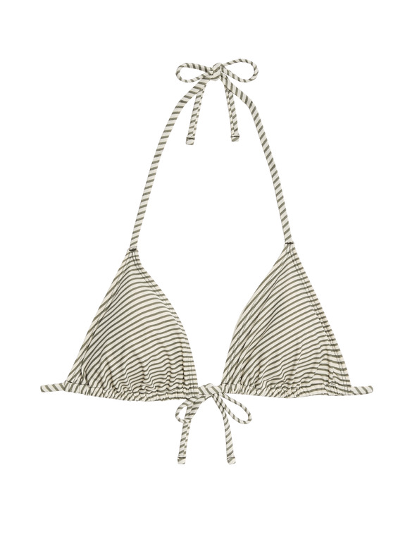 Marks & Spencer Trokutasti kupaći top s printom i vezanjem iza vrata Marks & Spencer zelena