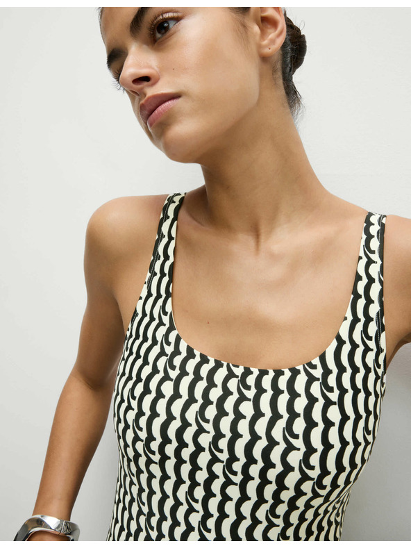 Marks & Spencer Kupaći kostim s ovalnim izrezom i printom Marks & Spencer