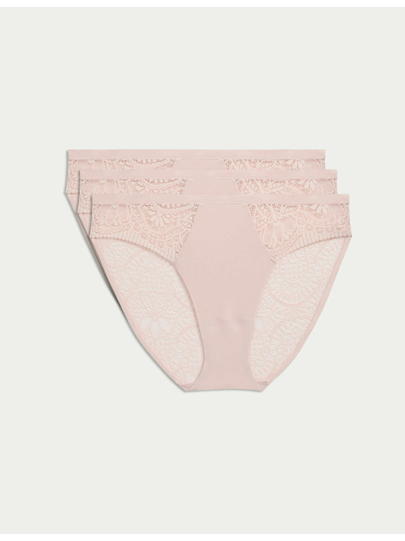 Marks & Spencer Visoko rezane gaćice Body Soft™, set od 3 kom Marks & Spencer ružičasta