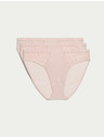 Marks & Spencer Visoko rezane gaćice Body Soft™, set od 3 kom Marks & Spencer ružičasta