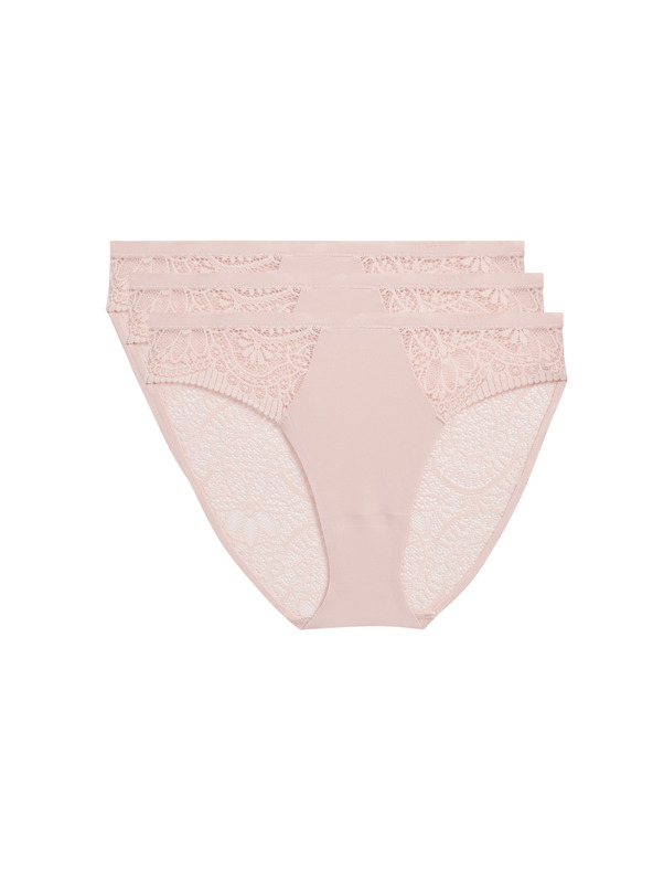 Marks & Spencer Visoko rezane gaćice Body Soft™, set od 3 kom Marks & Spencer ružičasta