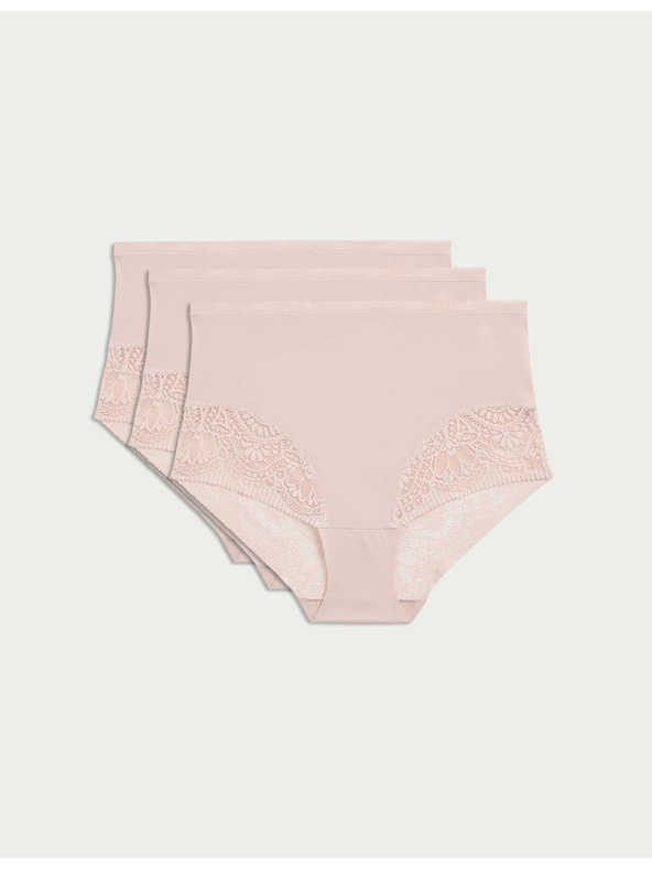 Marks & Spencer Gaćice do struka Body Soft™, set od 3 kom Marks & Spencer ružičasta