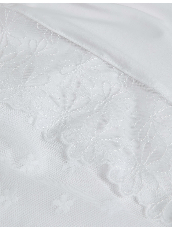 Marks & Spencer Gaćice s cvijetnim vezenjem, 3 kom u pakiranju Marks & Spencer bijela