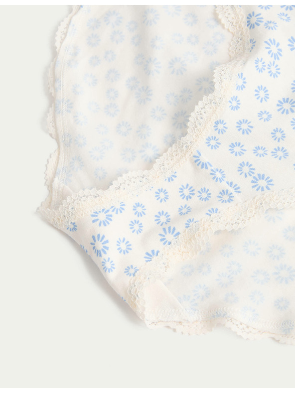 Marks & Spencer Bikini gaćice s printom i visokim udjelom pamuka, 3 kom Marks & Spencer krem