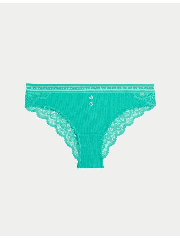 Marks & Spencer Rebraste brazilske gaćice Lotta s primjesom pamuka Marks & Spencer zelena