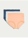 Marks & Spencer Gaćice visokog struka s visokim udjelom pamuka, 3 kom Marks & Spencer krem