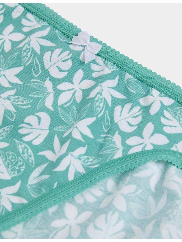 Marks & Spencer Visoko izrezane gaćice od pamuka i materijala Lycra™, 5 kom Marks & Spencer zelene