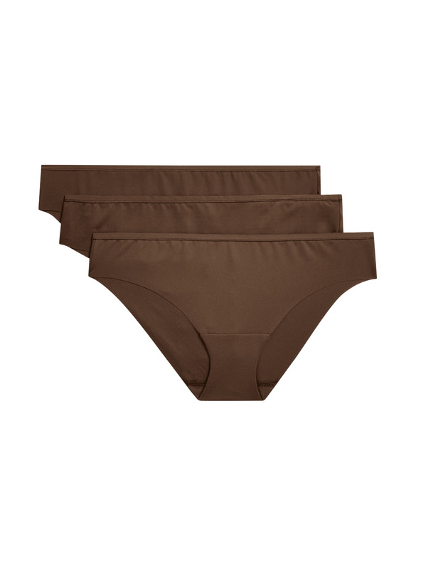 Marks & Spencer Brazilske bezšavne gaćice Flexifit™, 3 kom u pakiranju Marks & Spencer smeđe