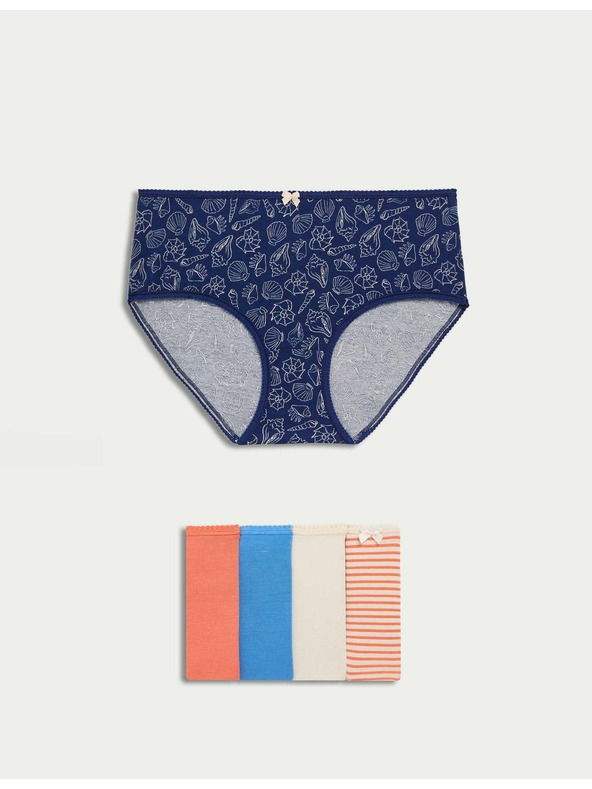 Marks & Spencer Šortkaste gaćice visokog struka, od pamuka Lycra™, 5 kom Marks & Spencer narančaste