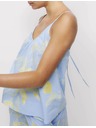 Marks & Spencer Košuljasti top od čistog pamuka s printom Marks & Spencer plava