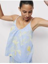 Marks & Spencer Košuljasti top od čistog pamuka s printom Marks & Spencer plava