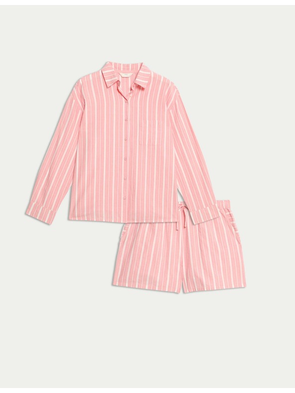 Marks & Spencer Kratki prugasti set, od čistog pamučnog batista Marks & Spencer narančasta