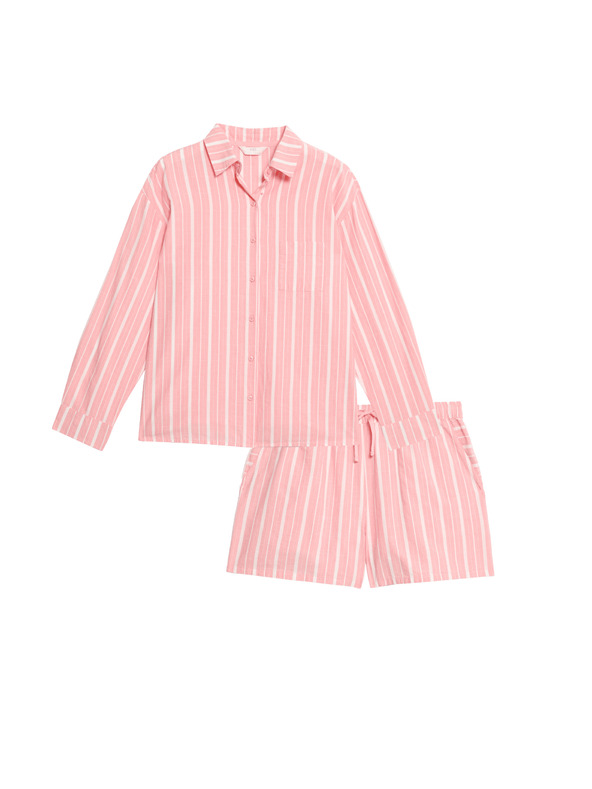 Marks & Spencer Kratki prugasti set, od čistog pamučnog batista Marks & Spencer narančasta