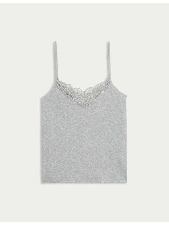 Marks & Spencer Kami pidžama top s čipkastim detaljima Marks & Spencer siva