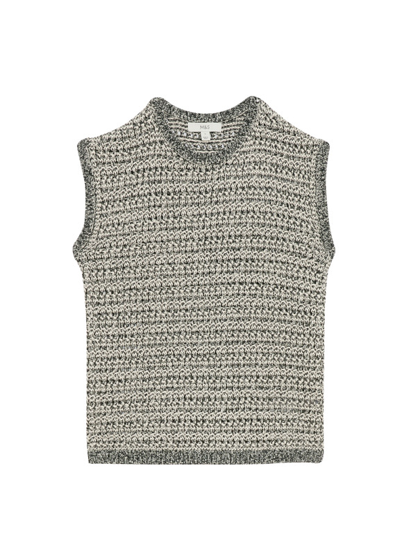 Marks & Spencer Pletena prsluk uskog kroja s ovratnikom, s pamučnim Marks & Spencer crna