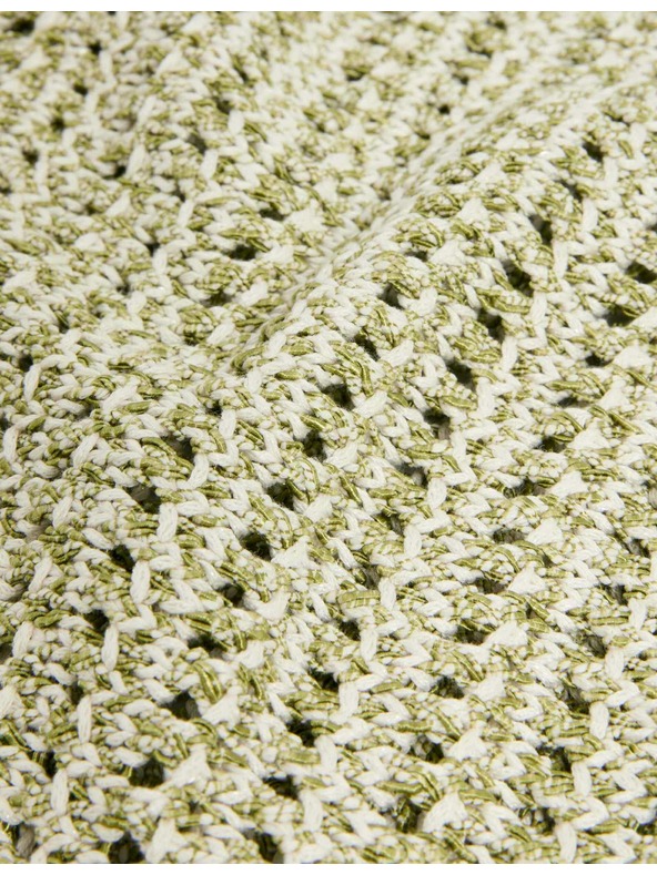 Marks & Spencer Pletena prsluk uskog kroja s izrezom oko vrata, s pamučnim materijalom Marks & Spencer zelena