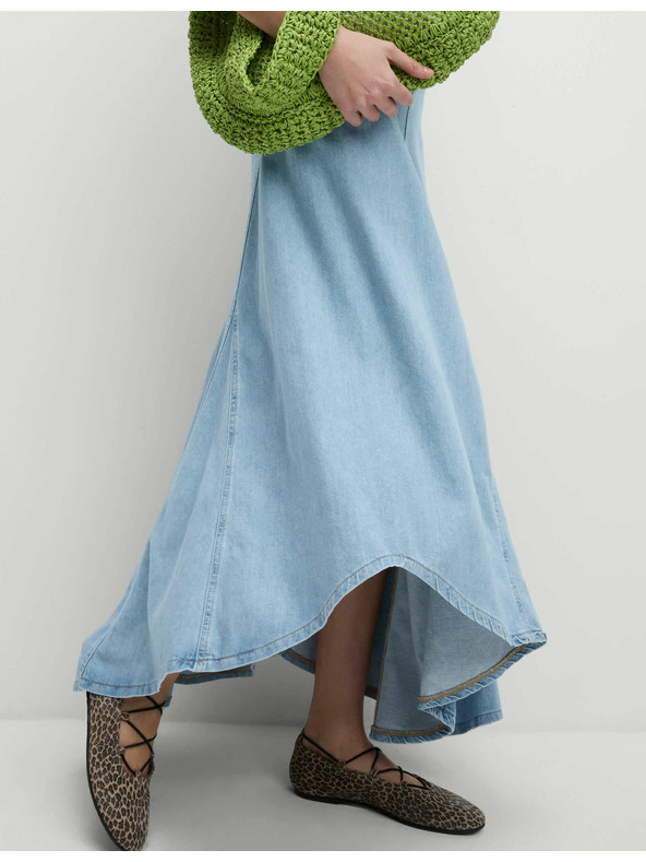 Marks & Spencer Traper maksi asimetrična suknja s naglašenim strukom Marks & Spencer mornarsko plava