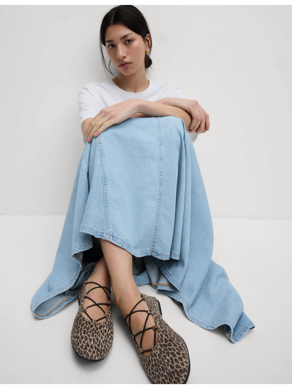 Marks & Spencer Traper maksi asimetrična suknja s naglašenim strukom Marks & Spencer mornarsko plava