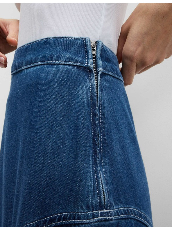 Marks & Spencer Traper maksi asimetrična suknja s naglašenim strukom Marks & Spencer mornarsko plava