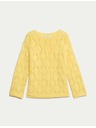 Marks & Spencer Uzorkovani džemper s primjesom pamuka Marks & Spencer žuta