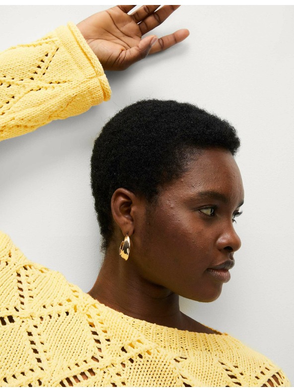 Marks & Spencer Uzorkovani džemper s primjesom pamuka Marks & Spencer žuta