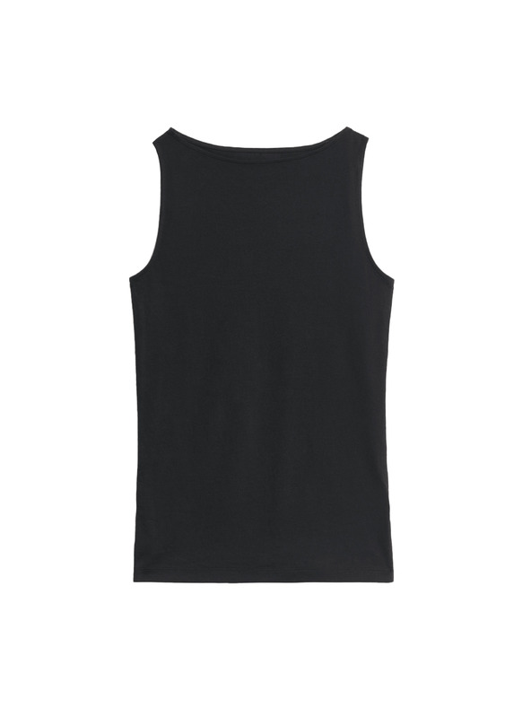 Marks & Spencer Top majica s izrezom na łađice s visokim udjelom pamuka Marks & Spencer crna