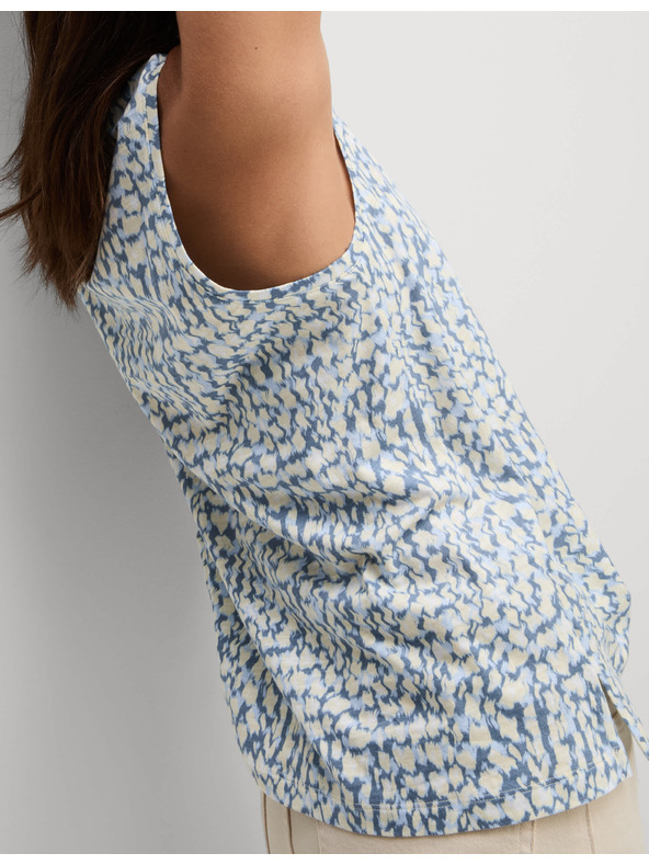 Marks & Spencer Majica bez rukava opuštenog kroja, visok udio pamuka s printom Marks & Spencer plava