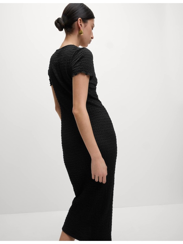 Marks & Spencer Jersey teksturirane midi body haljine s V-izrezom Marks & Spencer