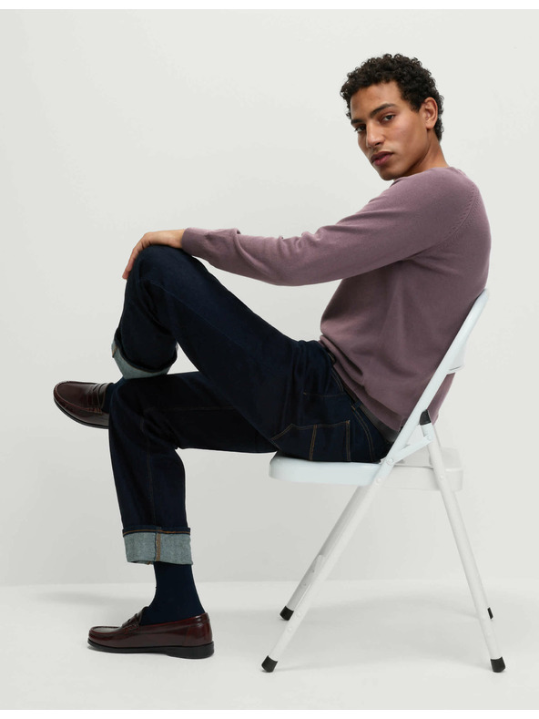 Marks & Spencer Džemper od čistog pamuka, s izrezom prema vratu Marks & Spencer ljubičasta