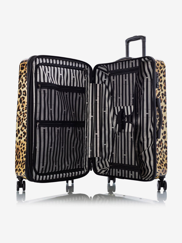 Heys Crno-smeđi putni kovčeg s uzorkom Heys Brown Leopard L