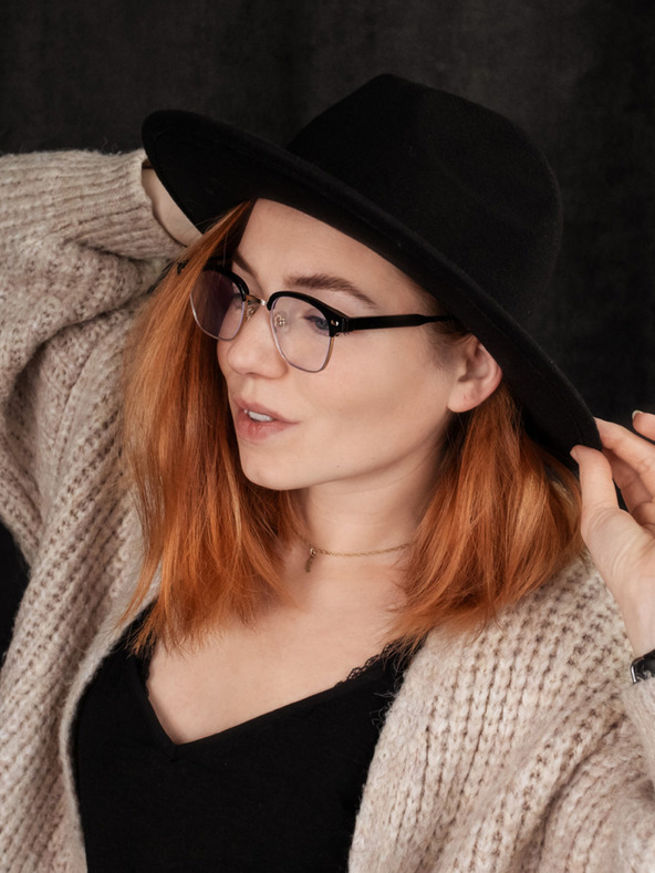 VEYREY VeyRey naočale s poluokvirom Ranw za blokiranje plave svjetlosti