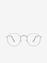 VEYREY VeyRey Blue Light Blocking Glasses Oval Dilton Silver