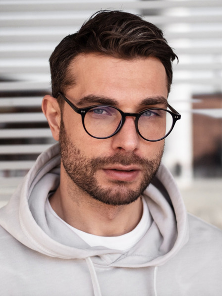 VEYREY VeyRey Blue Light Glasses Oval Justyn Black