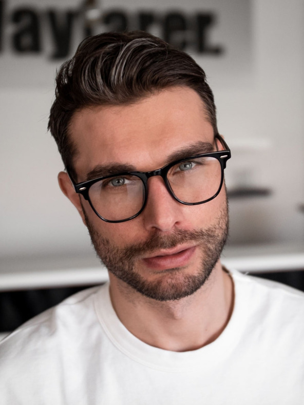 VEYREY VeyRey Blue Light Block Glasses Square Yngve Black