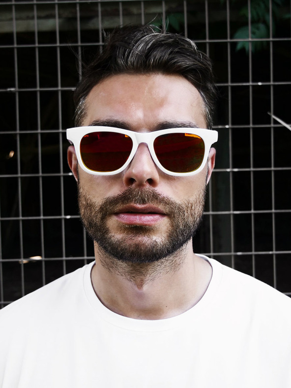 VEYREY VeyRey sunčane naočale Nerd zrcalne zlatno-crvene leće