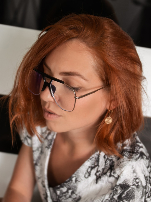 VEYREY VeyRey Asa srebrne naočale za blokiranje plave svjetlosti