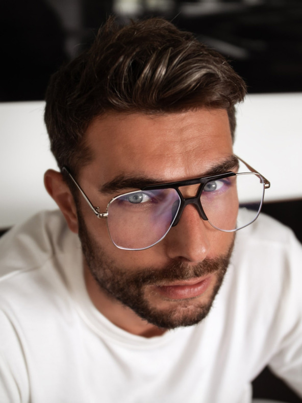 VEYREY VeyRey Asa srebrne naočale za blokiranje plave svjetlosti