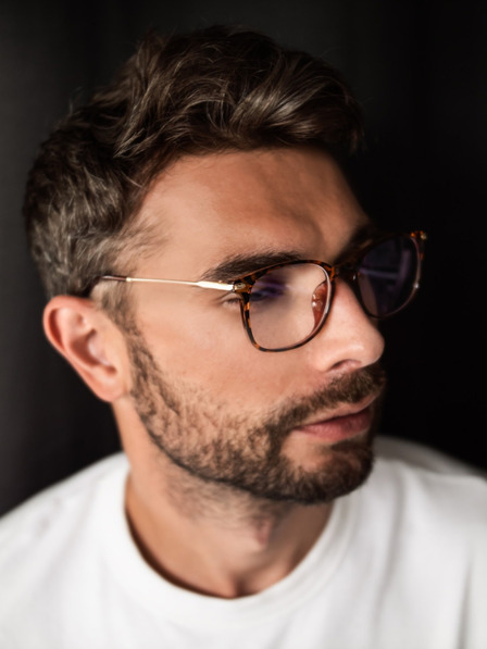 VEYREY VeyRey Blue Light Block Glasses Square Orvar Brown