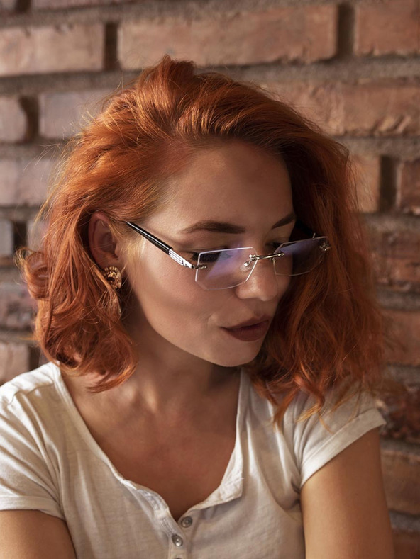 VEYREY VeyRey Sallis naočale za blokiranje plave svjetlosti u srebru