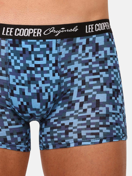 Lee Cooper Komplet od tri muške bokserice u plavoj, ljubičastoj i crvenoj boji Lee Coopera