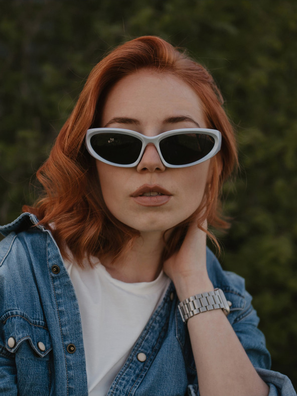 VEYREY Bijele unisex sunčane naočale VeyRey Steampunk Telos