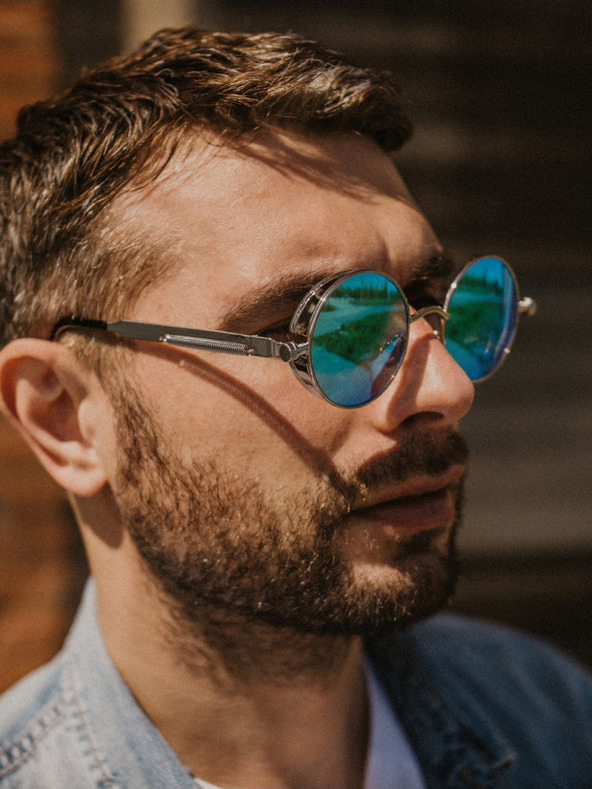 VEYREY VeyRey Emphunnyial Unisex srebrne sunčane naočale