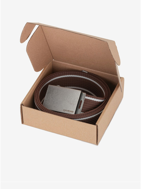 Ombre Clothing Smeđi muški remen Ombre odjeća