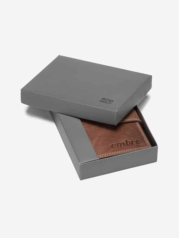 Ombre Clothing Ombre Clothing Muški svjetlosmeđi kožni novčanik