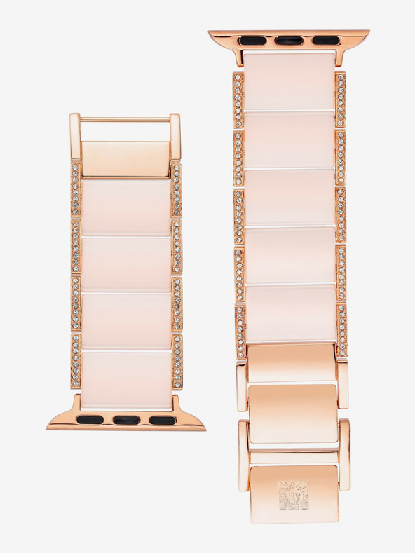 Anne Klein Anne Klein svijetloružičasta kristalna narukvica za Apple Watch