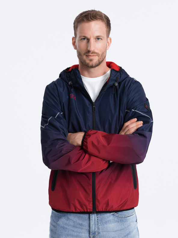 Ombre Clothing Crveno-plava muška sportska jakna Ombre Clothing