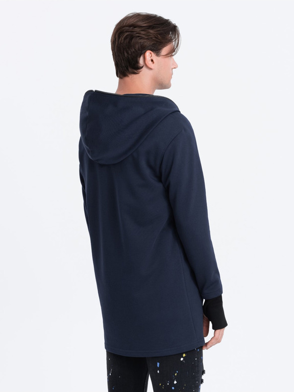 Ombre Clothing Tamnoplava muška majica s kapuljačom Ombre odjeća