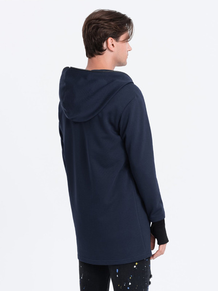 Ombre Clothing Tamnoplava muška majica s kapuljačom Ombre odjeća