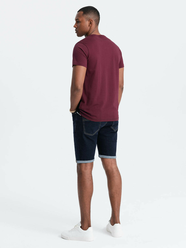 Ombre Clothing Ombre Clothing Muška Wine pamučna majica kratkih rukava